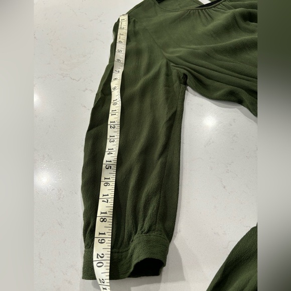 Kate Spade Green Midi Length Fit and Flare Pocket Dress. - Picture 8 of 9